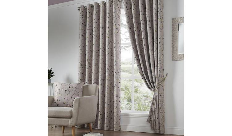 Luxury Living Blossom Bud Room Darkening Curtains 168cm x 229cm - Multicoloured