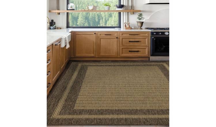 Mega Flooring Beige Modern Bordered Runner - 60 x 230cm