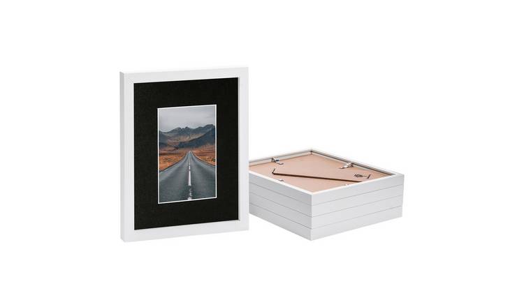 Nicola Spring Photo Frames - 8" x 10" with Mount - Set of 5 - White