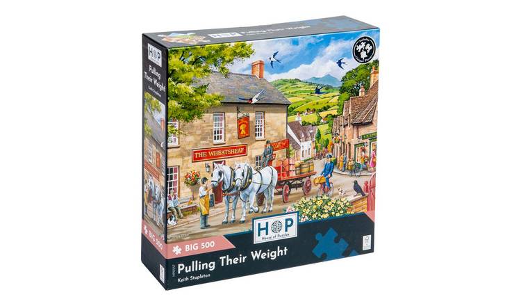 The House of Puzzles Pulling Their Weight BIG 500 Piece Jigsaw Puzzle