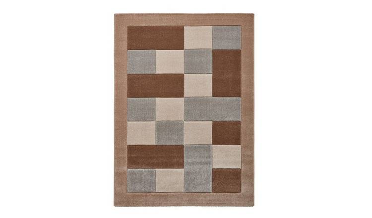 Mega Flooring Beige Modern Bordered Rug - 60 x 120cm