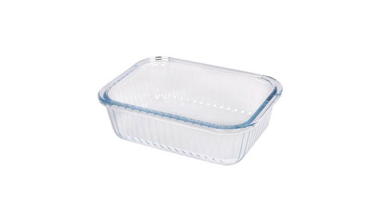 Argon Tableware Optical Rectangular Glass Cake Dish