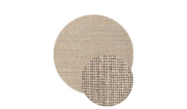 Hanse Home Cream Jaipur Natural Round Dirt Repellent Round Rug - 200cm