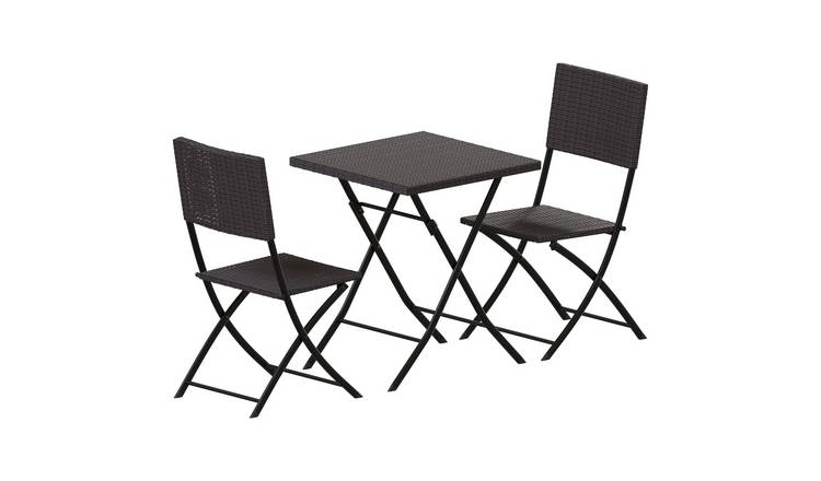 Garden Vida Capri 2 Seater Rattan Bistro Set - Brown