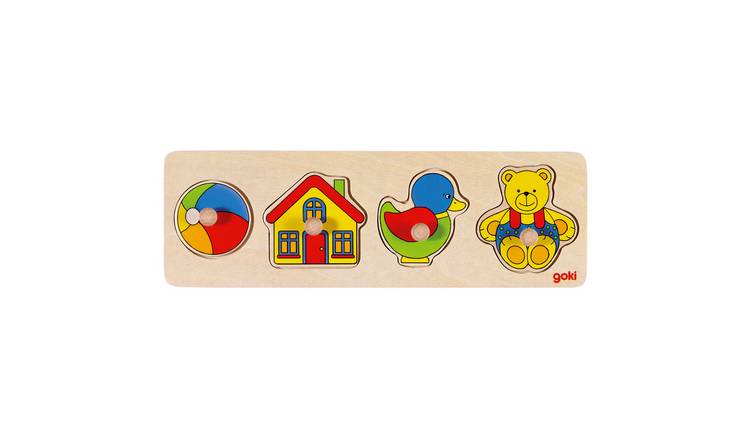 Goki 4 Piece Lift Out Wooden Toy Puzzle