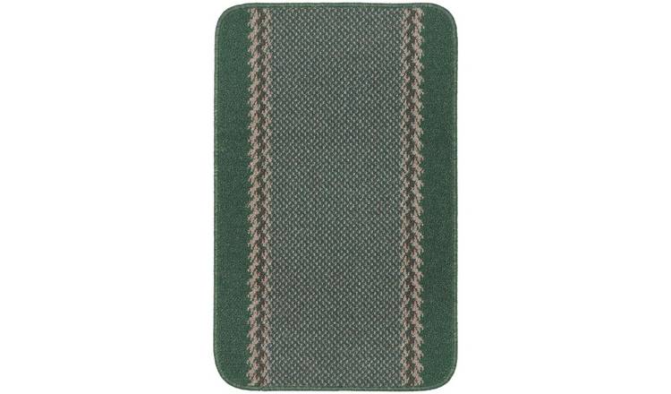 The Rugs Green Bordered Rug - 100 x 150cm