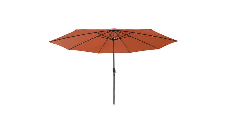 Walplus Polyester Garden Parasol - Terracotta - 400 x 250 cm