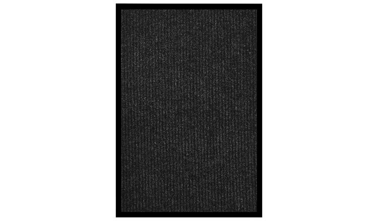 Walplus Doormat - Striped Anthracite - 80 x 120 cm