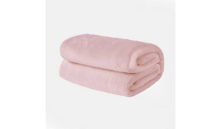 OHS Ultra Soft Blanket Throw 150 x 200cm - Blush Pink