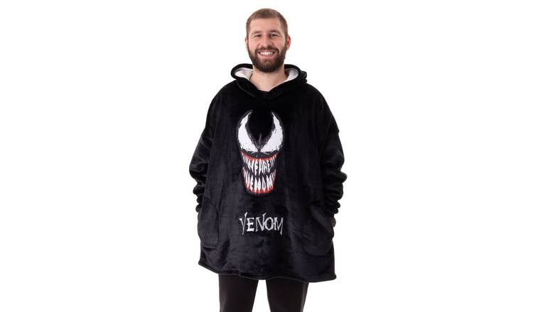 Marvel Venom Adult Mens Blanket Hoodie - Black