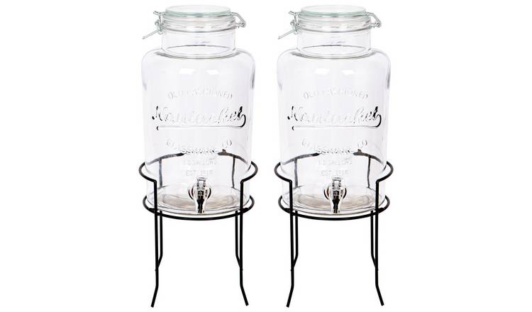 Rink Drink Glass Drinks Dispensers with Tap - Pack of 2