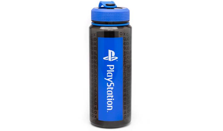 PlayStation Logo Print Console Logos Screw Water Bottle - Black
