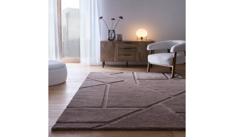 Mega Flooring Grey Modern Geometric Rug - 120 x 170cm
