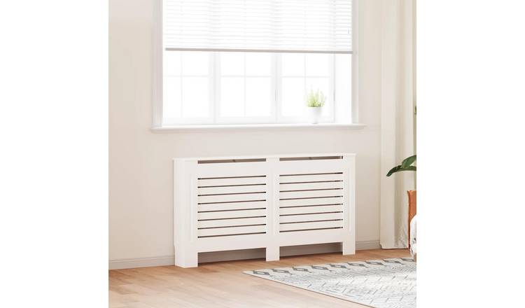 Walplus MDF Radiator Cover - White - 152 x 19 x 81.5 cm