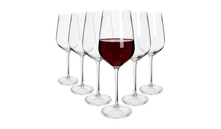 Argon Tableware Knightsbridge Crystal Red Wine Glasses - Pack of 6