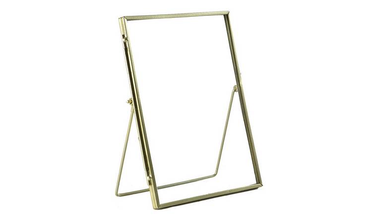Nicola Spring Standing Metal Photo Frames - 6" x 8" - Gold - Pack of 5