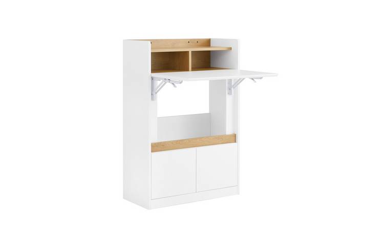 SoBuy 1 Drawer 2 Door 2 Shelf Folding Desk - White