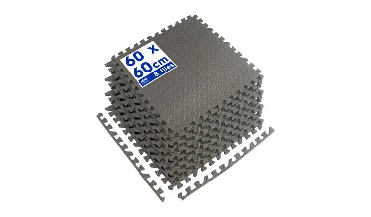 Harbour Housewares Interlocking Gym Flooring Mats - 60 x 60cm - Pack of 8
