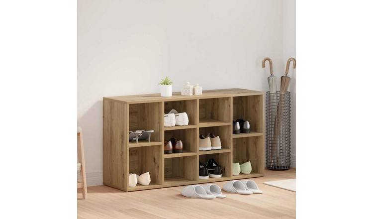 Walplus Engineered Wood Shoe Bench - Artisan Oak - 103 x 30 x 54.5 cm