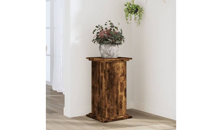 Walplus Engineered Wood Plant Stand - Smoked Oak - 33 x 33 x 60 cm