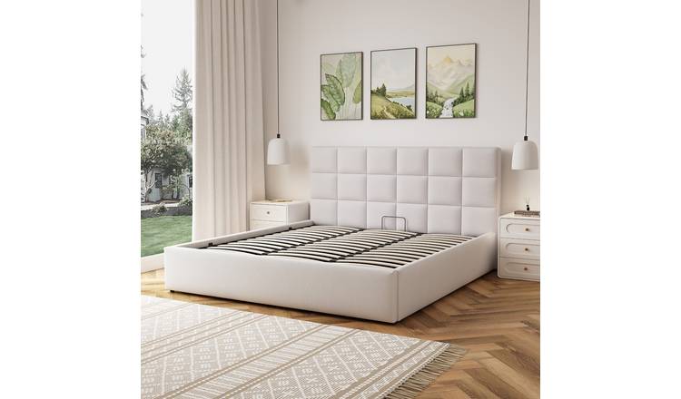 Artemis Home Richwood Fabric 180cm Superking Ottoman Bed with Storage - Beige