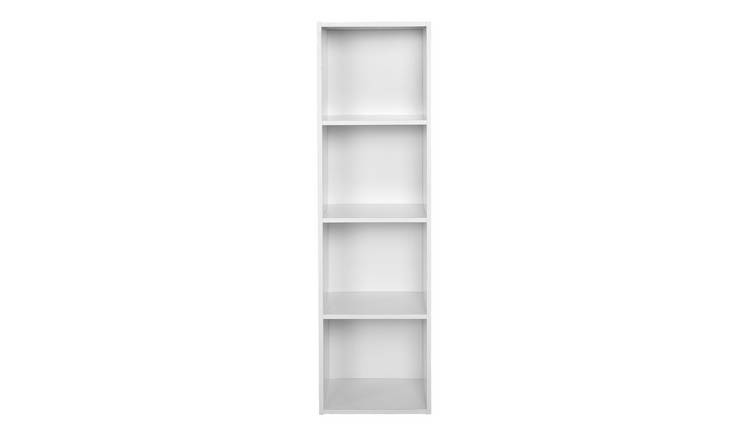 HomeGardenDirect Jane Jane 1x4 Cube Bookcase - White