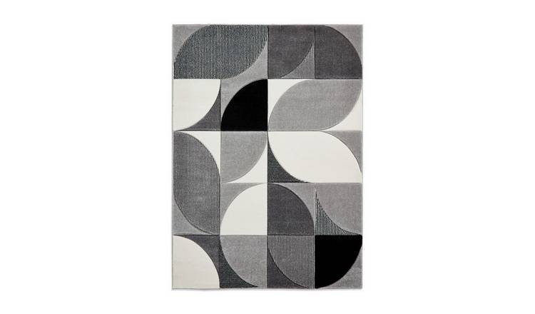 Mega Flooring Grey Modern Abstract Rug - 160 x 220cm