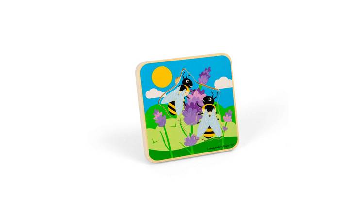 Bigjigs Toys Lifecycle Layer Puzzle - Honeybee - 18 Months +