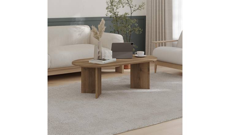 Decortie Sable Melamine Particleboard Coffee Table - Dark Oak