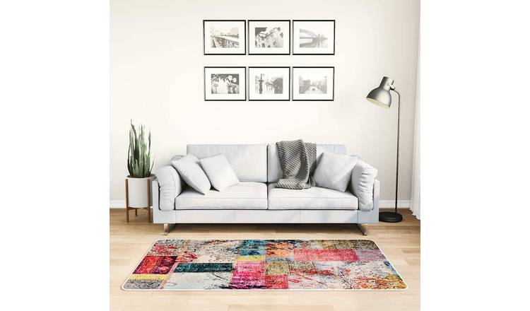 Walplus Polyester 4 mm Pile Rug - Multicolour - 80 x 150 cm