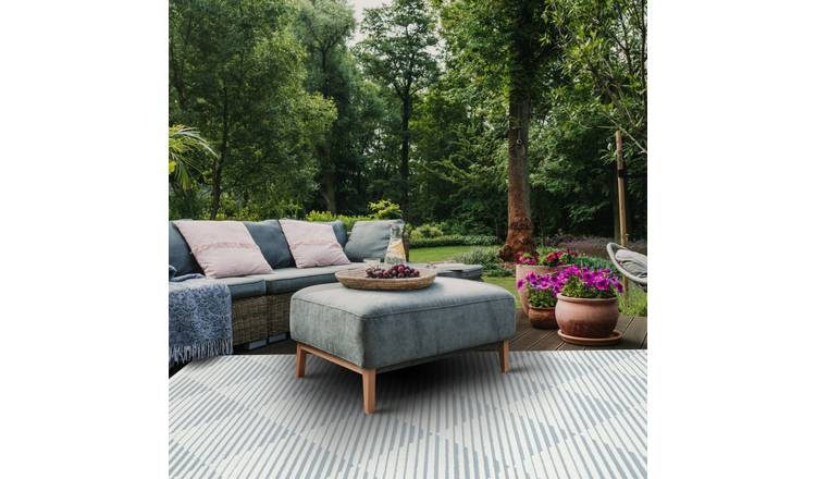 Mega Flooring Blue Modern Geometric Rug - 160 x 220cm