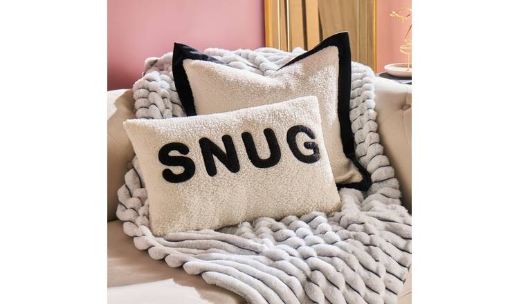 OHS Snug Slogan Cushion  - Mono  - 50 x 30cm