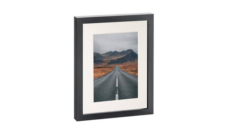 Nicola Spring Photo Frame - 8" x 10" with Mount - Black/Ivory