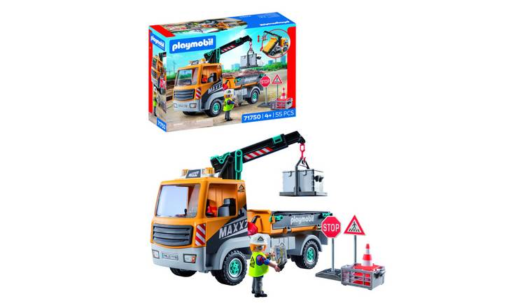 Playmobil Action Heroes Construction Site Truck with Crane