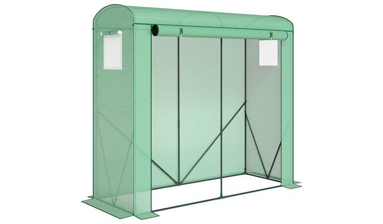 Outsunny Steel Frame PE Cover Greenhouse – Green