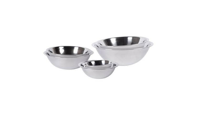 Argon Tableware 6pc Stainless Steel Mixing Bowl Set
