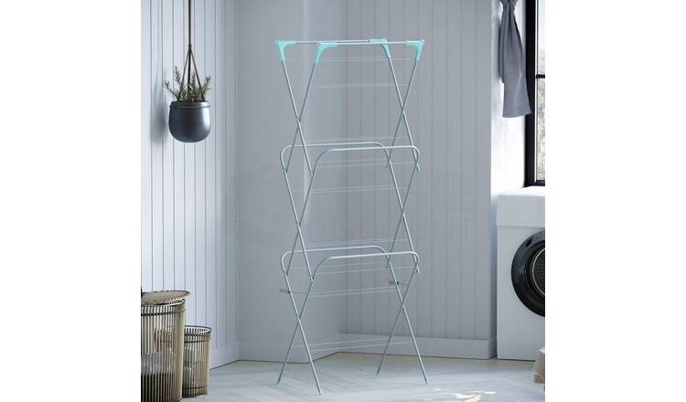 Home Vida 3 Tier Clothes Airer - Silver