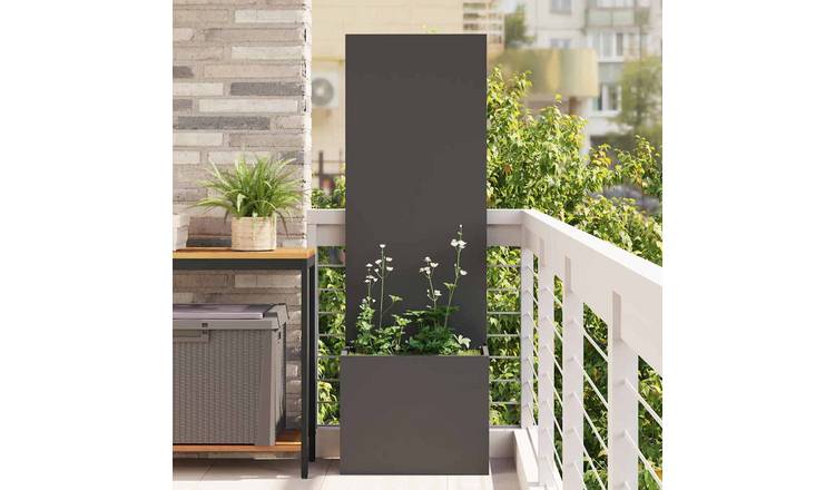 Walplus Plain Garden Privacy Screen Cold-rolled - Black - 50 x 32 x 150 cm