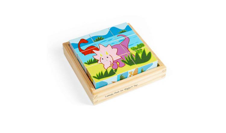 Bigjigs Toys Dinosaur Cube Puzzle - 10 Months +