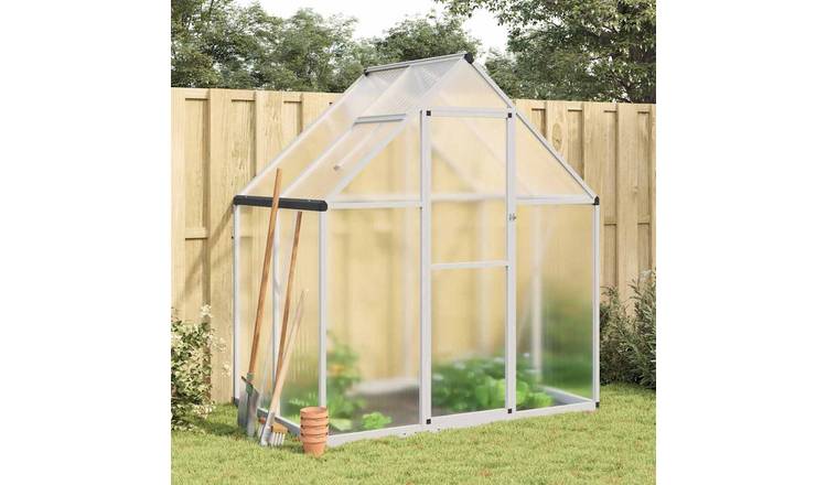 Walplus Greenhouse with Base Frame - Silver and Transparent - 169 x 114 x 195 cm
