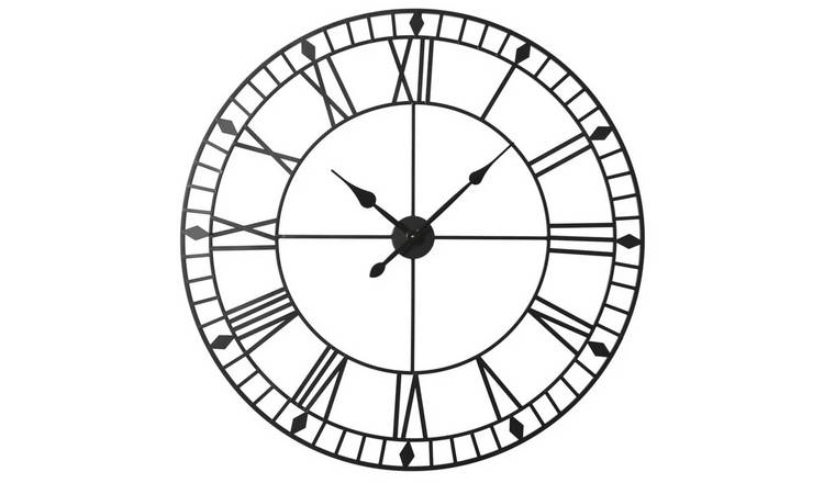 HomeGardenDirect EOS 100cm x 100cm Wall Clock - Black