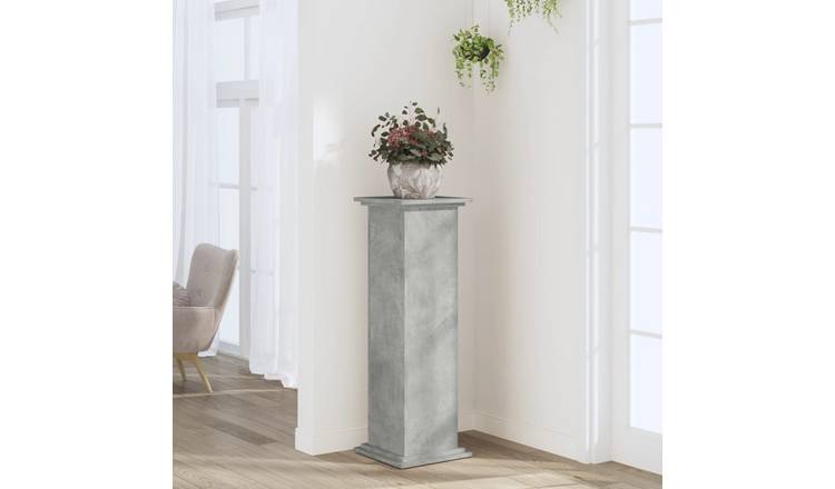 Walplus 60 kg Capacity Plant Stand - Concrete Grey - 33 x 33 x 100 cm