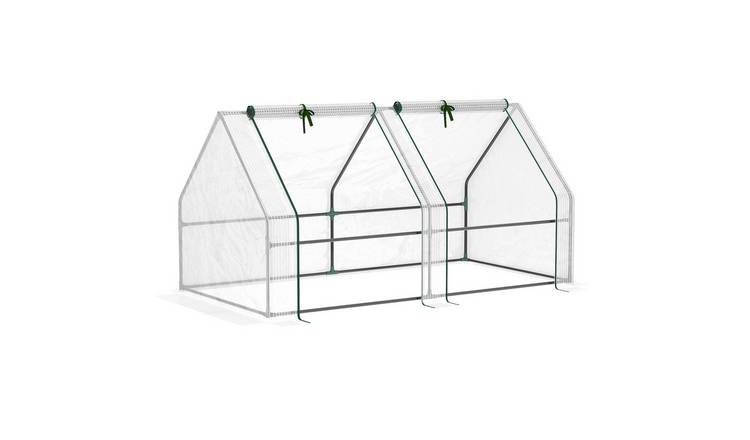 Outsunny Steel Frame PE Cover Greenhouse – White