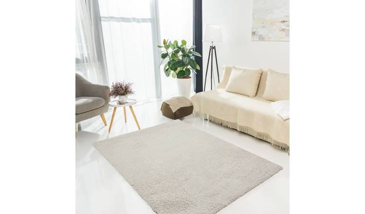 DS Living Cloud Luxe Plain Shaggy Rug - Silver - 160x120cm