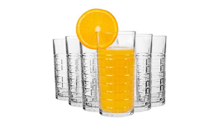 LAV Brit Highball Glasses - 356ml - Clear - Pack of 6