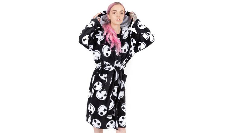 Disney The Nightmare Before Christmas Adult Large Womens Bathrobe - Black