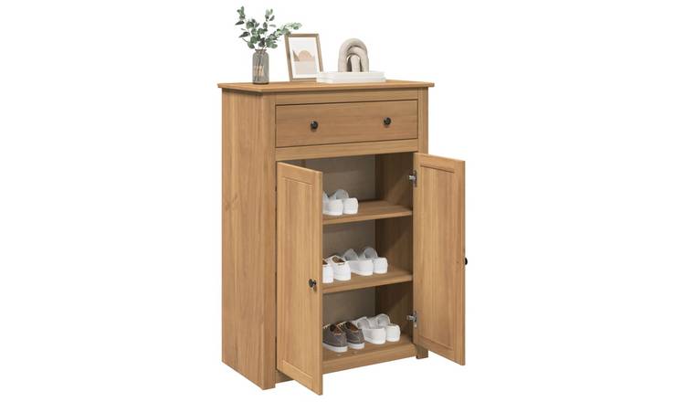 Walplus Solid Wood Shoe Cabinet - 80 x 40 x 114 cm