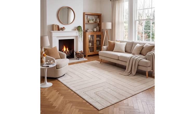 The Rugs Beige Carmel Modern Geometric Rug - 160 x 230cm