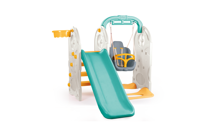 Dolu Childrens 4-in-1 Playground Set with Slide - Blue