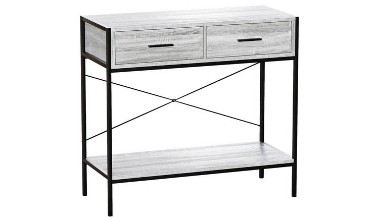 Vida Designs Brooklyn 2 Drawer Console Table - Grey